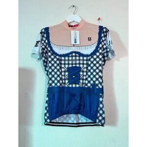 Vie 13 Train Race Womens Cycling Jersey Oktoberfest Dirndl Style XL Coolmax New